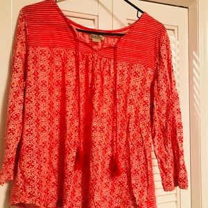 3/4 sleeve Lucky Brand top